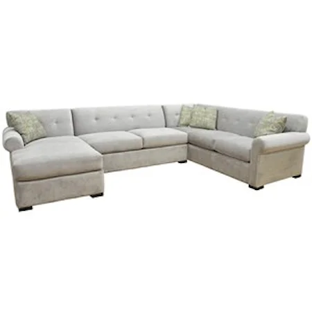 Transitional Sectional with Left-Facing Chaise
